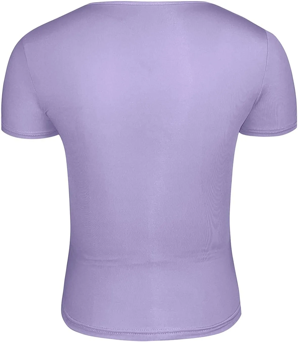 Women's Sexy Twist Front V Neck T Shirts Double Lined Short Sleeve Slim Fit Crop Top Trendy Y2K Tops Tee