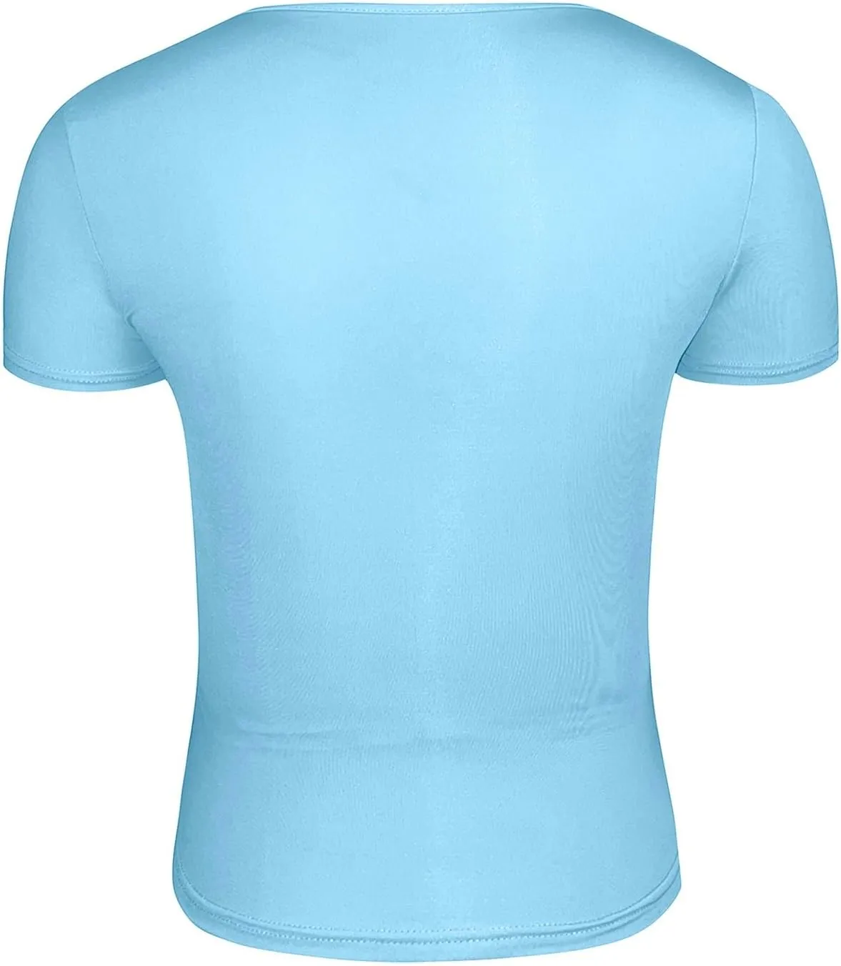 Women's Sexy Twist Front V Neck T Shirts Double Lined Short Sleeve Slim Fit Crop Top Trendy Y2K Tops Tee
