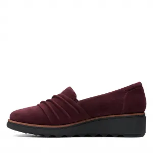 Women's Sharon Villa Loafer In Burgundy Suede Casual Wear Slip-ons Park Day