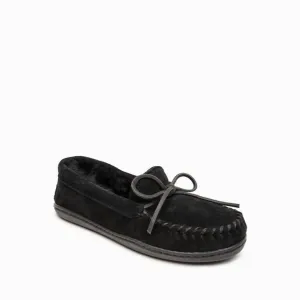 Current Trend Women's Sheepskin Hardsole Moccasins In Black