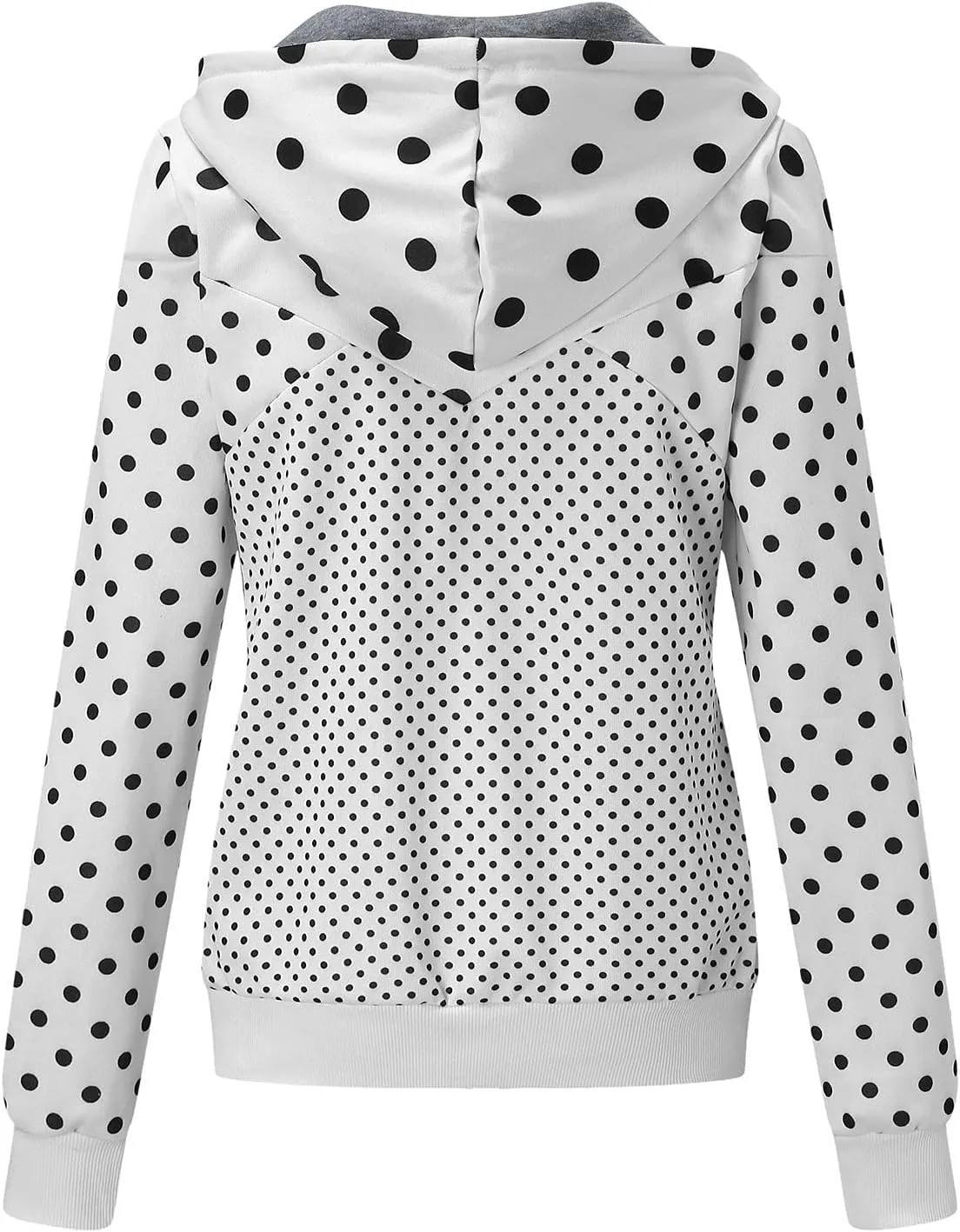 Women's Striped Printed Sweatshirts Long-Sleeved Hoodie Blouse Top Zipper Coat Long Sleeve Bed Jacket