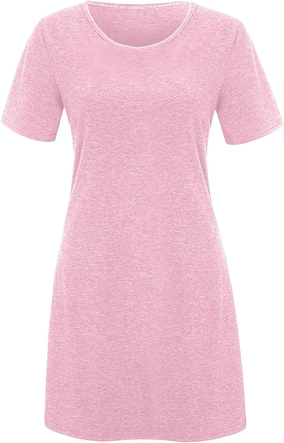 Womens Summer Dresses Solid Short Sleeve Loose Coverup Mini Shirt Dresses Pretty Garden Skirt for Women 2025 Clothes