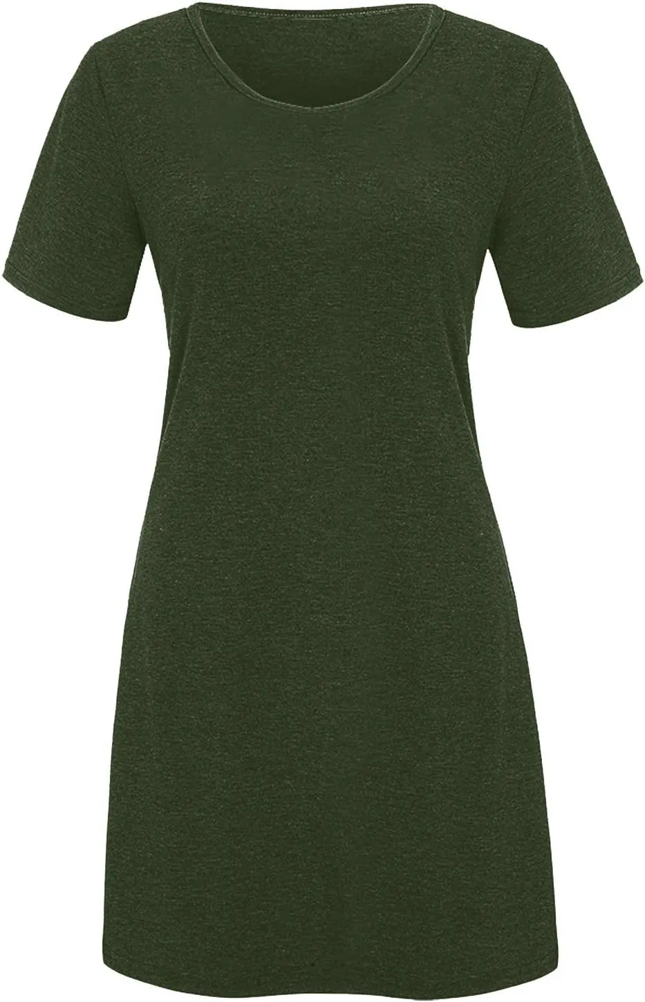 Womens Summer Dresses Solid Short Sleeve Loose Coverup Mini Shirt Dresses Pretty Garden Skirt for Women 2025 Clothes