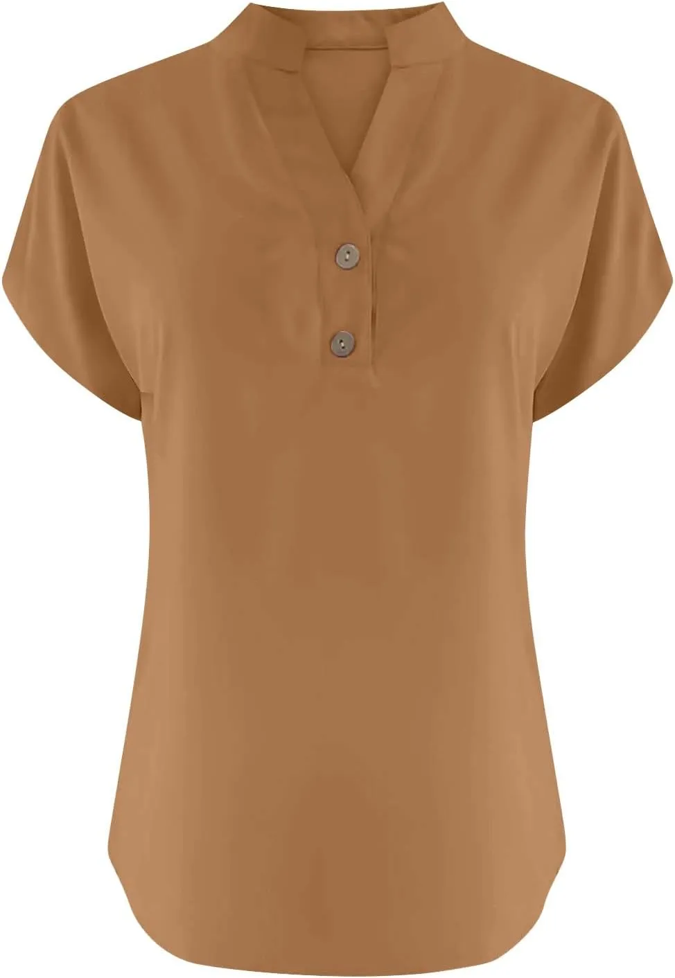 Women's Summer Linen Blouse - Non-See Through Button-Up Tank, Wrinkle Resistant