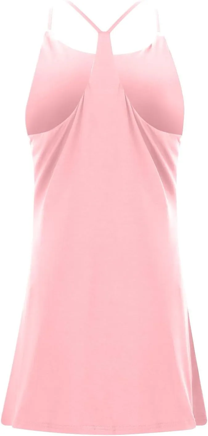 Womens Summer Tennis Dress Loose Square Neck Sleeveless Dress Fashion Casual Fit Flowy Skirt Travel Vacation Outfits