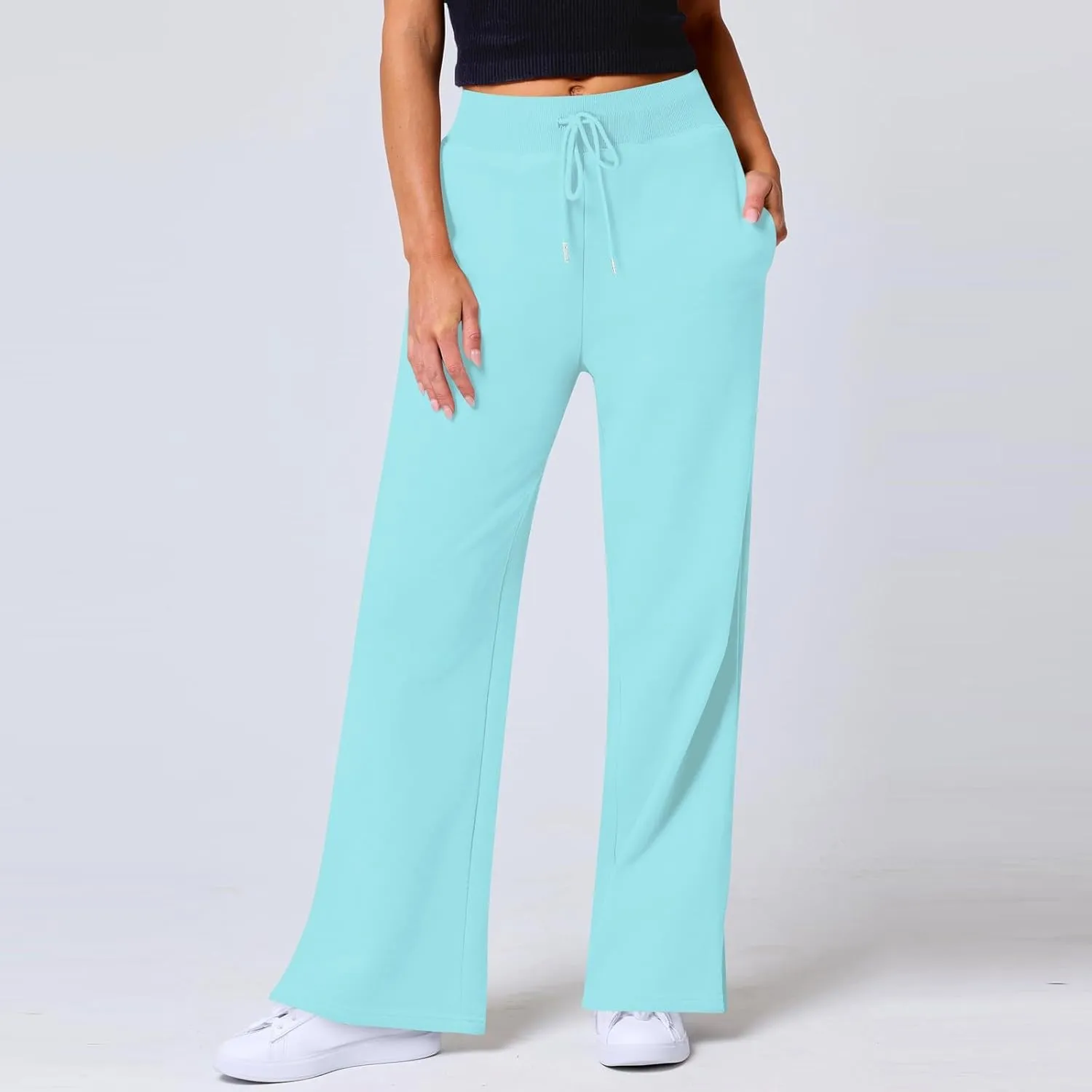 Womens Sweatpants Baggy Comfy Lounge Pants Joggers Workout Casual Fall Fashion 2024 Wide Leg Lounge with Pockets