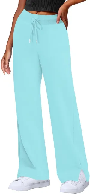 Womens Sweatpants Baggy Comfy Lounge Pants Joggers Workout Casual Fall Fashion 2024 Wide Leg Lounge with Pockets