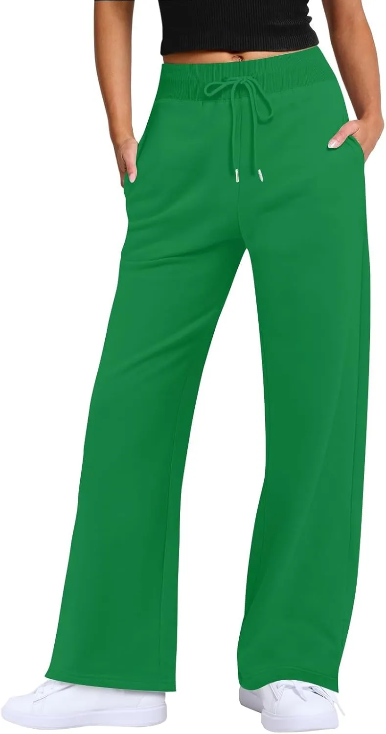 Womens Sweatpants Baggy Comfy Lounge Pants Joggers Workout Casual Fall Fashion 2024 Wide Leg Lounge with Pockets