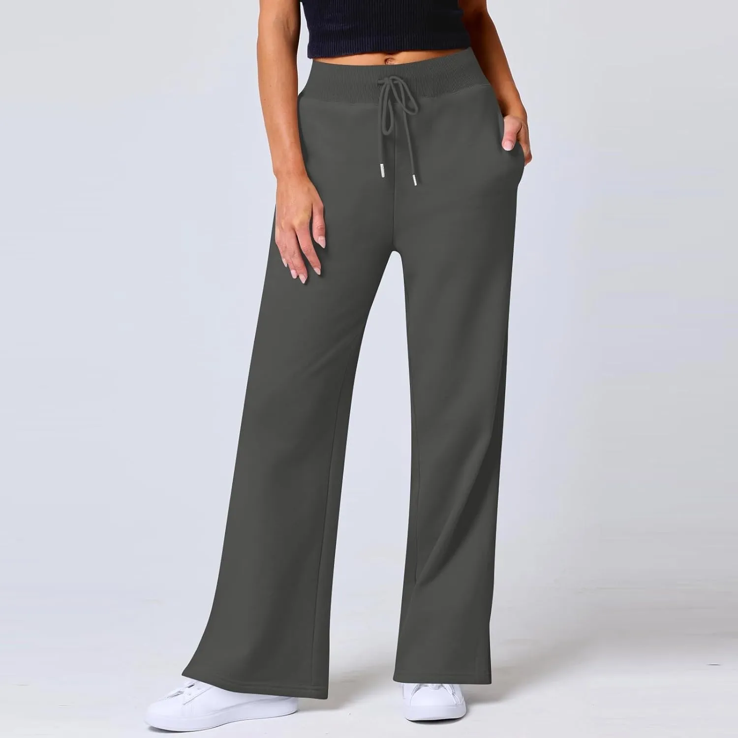 Womens Sweatpants Baggy Comfy Lounge Pants Joggers Workout Casual Fall Fashion 2024 Wide Leg Lounge with Pockets