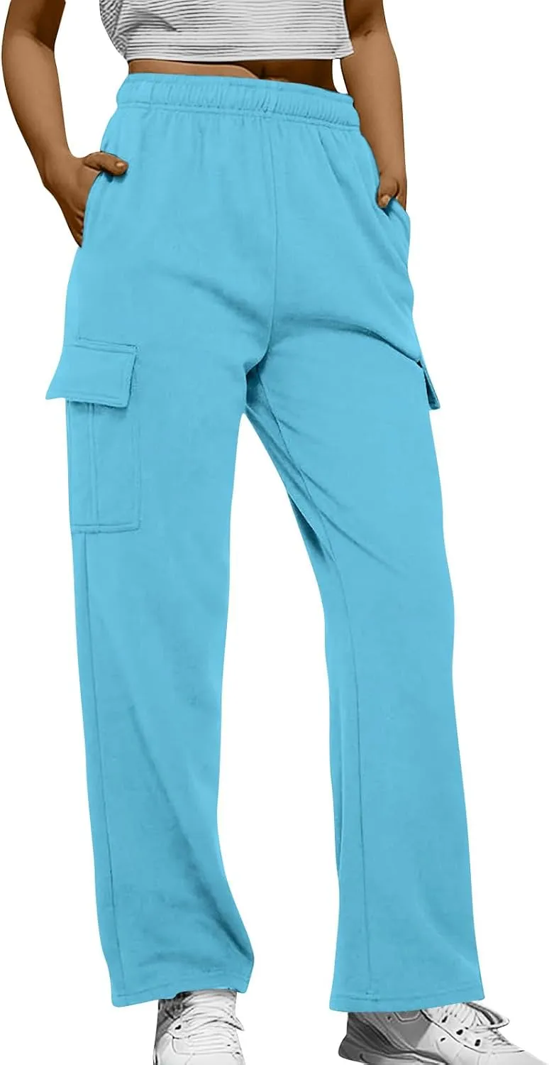 Women's Sweatpants High Waist Drawstring Pockets Cinched Bottom Y2k Vintage Comfy Cute Joggers Pants Ladies Teen Girl