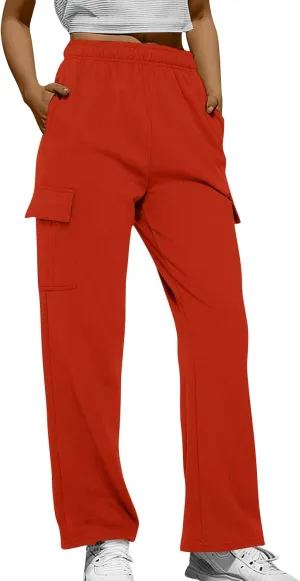Women's Sweatpants High Waist Drawstring Pockets Cinched Bottom Y2k Vintage Comfy Cute Joggers Pants Ladies Teen Girl