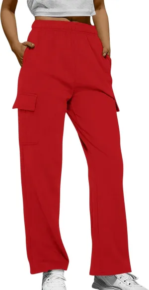 Women's Sweatpants High Waist Drawstring Pockets Cinched Bottom Y2k Vintage Comfy Cute Joggers Pants Ladies Teen Girl
