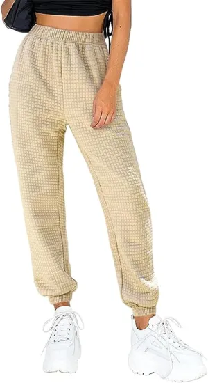Womens Sweatpants High Waisted Athletic Joggers Drawstring Active Cinch Bottom Joggers Lounge Pants with Pockets