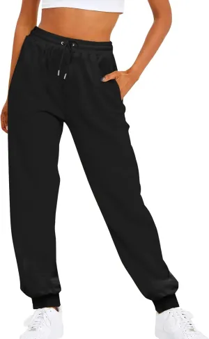 Womens Sweatpants Loose Drawstring Joggers Pants Pockets Workout Casual Comfy Lounge Baggy High Waist Lounge Joggers