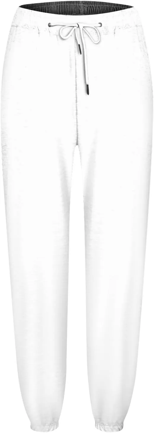 Womens Sweatpants Loose Drawstring Joggers Pants with Pockets Workout Casual Comfy Lounge Baggy High Waisted Joggers