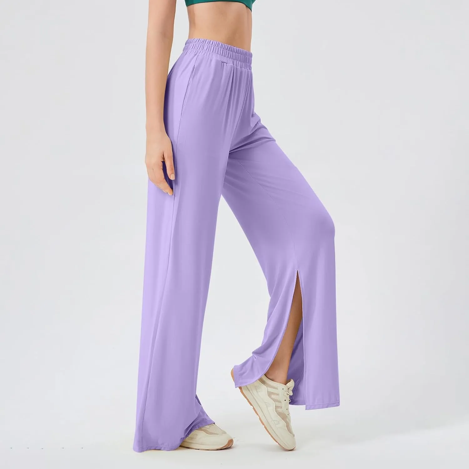 Women's Sweatpants Wide Leg Thermal Winter Warm Workout 2025 Trendy Casual Baggy Lounge Sweat Pants with Pockets
