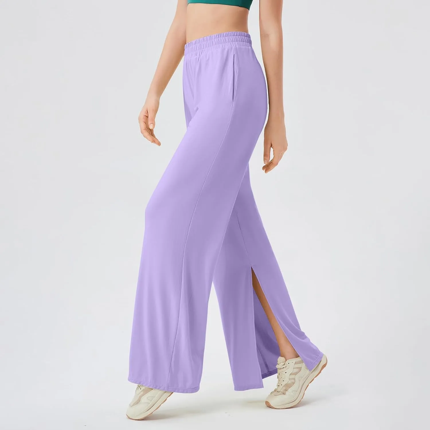 Women's Sweatpants Wide Leg Thermal Winter Warm Workout 2025 Trendy Casual Baggy Lounge Sweat Pants with Pockets
