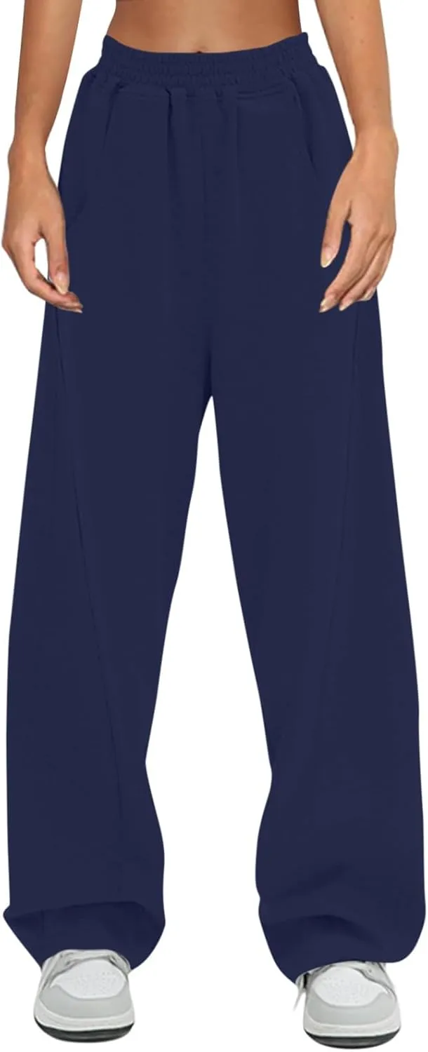 Womens Sweatpants with Pockets Lightweight Pants Cute y2k Clothing Jogger Casual Comfy Running Workout Lounge Plus