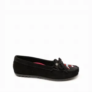 Step Firm Women's Thunderbird Moccasin In Black Suede