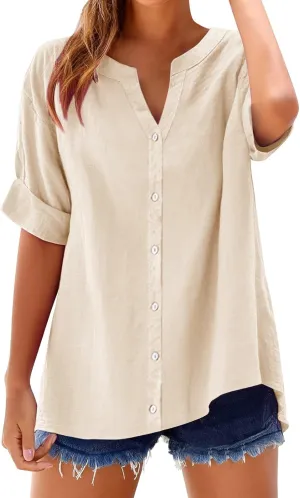 Womens Tops Embroidered Shirt Summer Loose Hooded Top Button Down Shirt Women Button Up Shirt Women Blue Striped