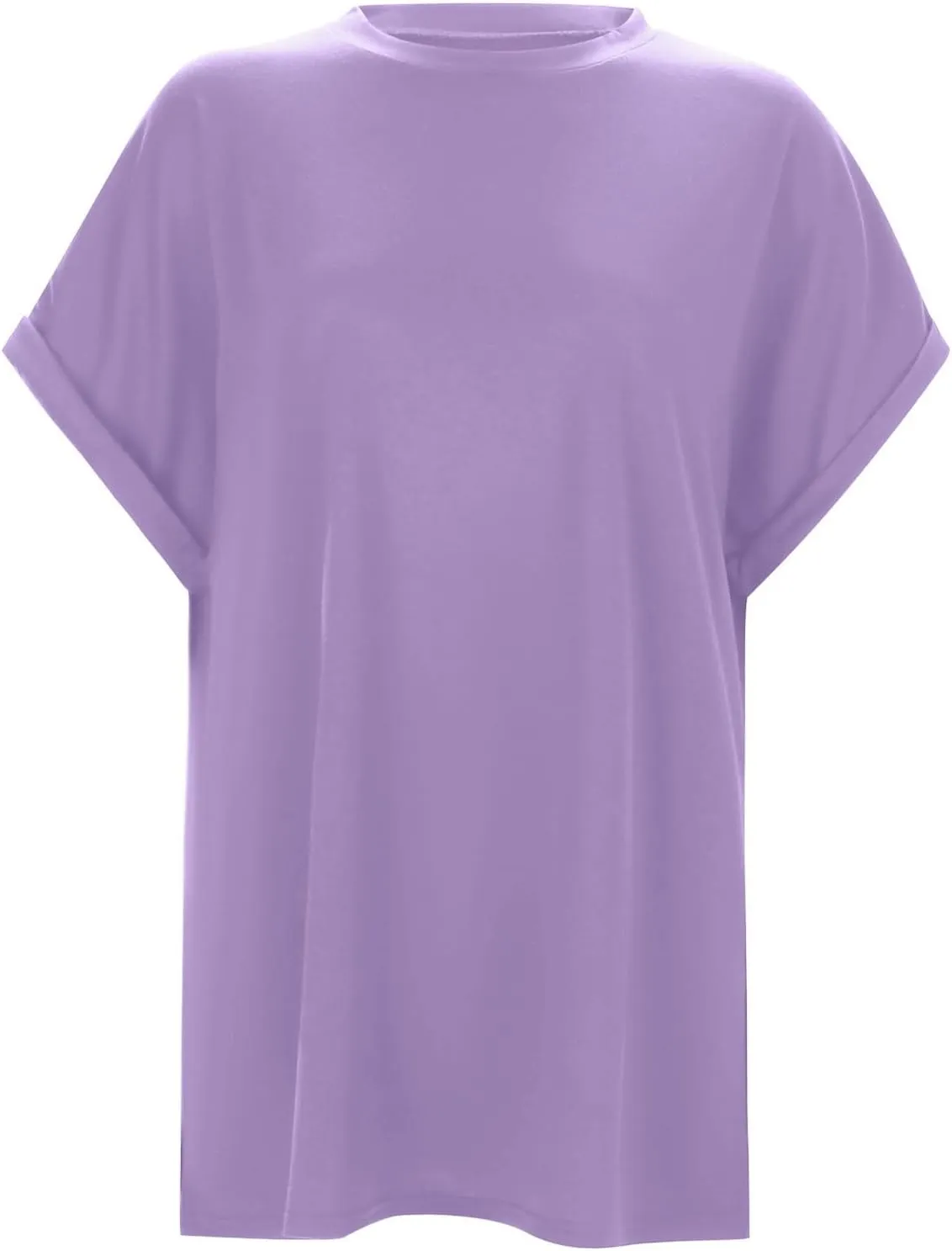 Womens Tops Oversized Loose Fit Short Sleeve Crewneck T Shirts Summer Casual 2025 Trendy Tees