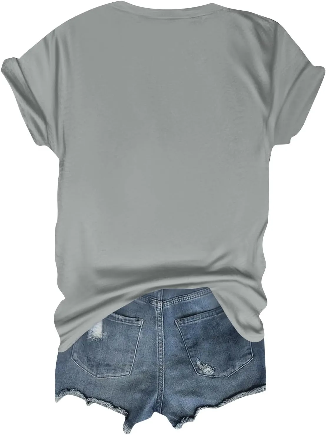 Womens Tops Women's 2025 Casual Loose Fit Printed Pullover T Shirts Summer Crew Neck Short Sleeve Blouse