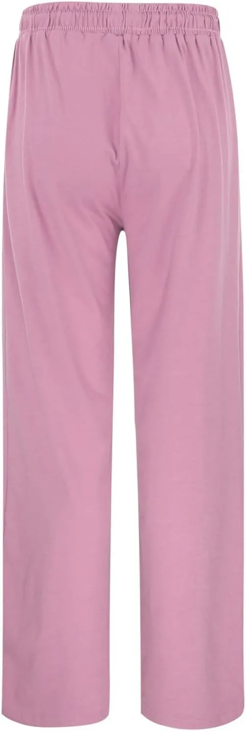 Women's Wide Leg Sweatpants Casual High Waisted Solid Straight Leg Pants Workout Lounge Joggers with Pockets Outfits