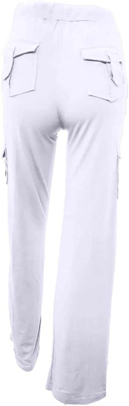 Womens Wide Leg Sweatpants Casual Loose Solid Color Pants Comfy Lounge Joggers Baggy Wide Straight Leg Baggy Pants