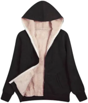 Women's Winter Zipper Hoodies Pullover Sherpa Fleece Warm Heavyweight Sweatshirt