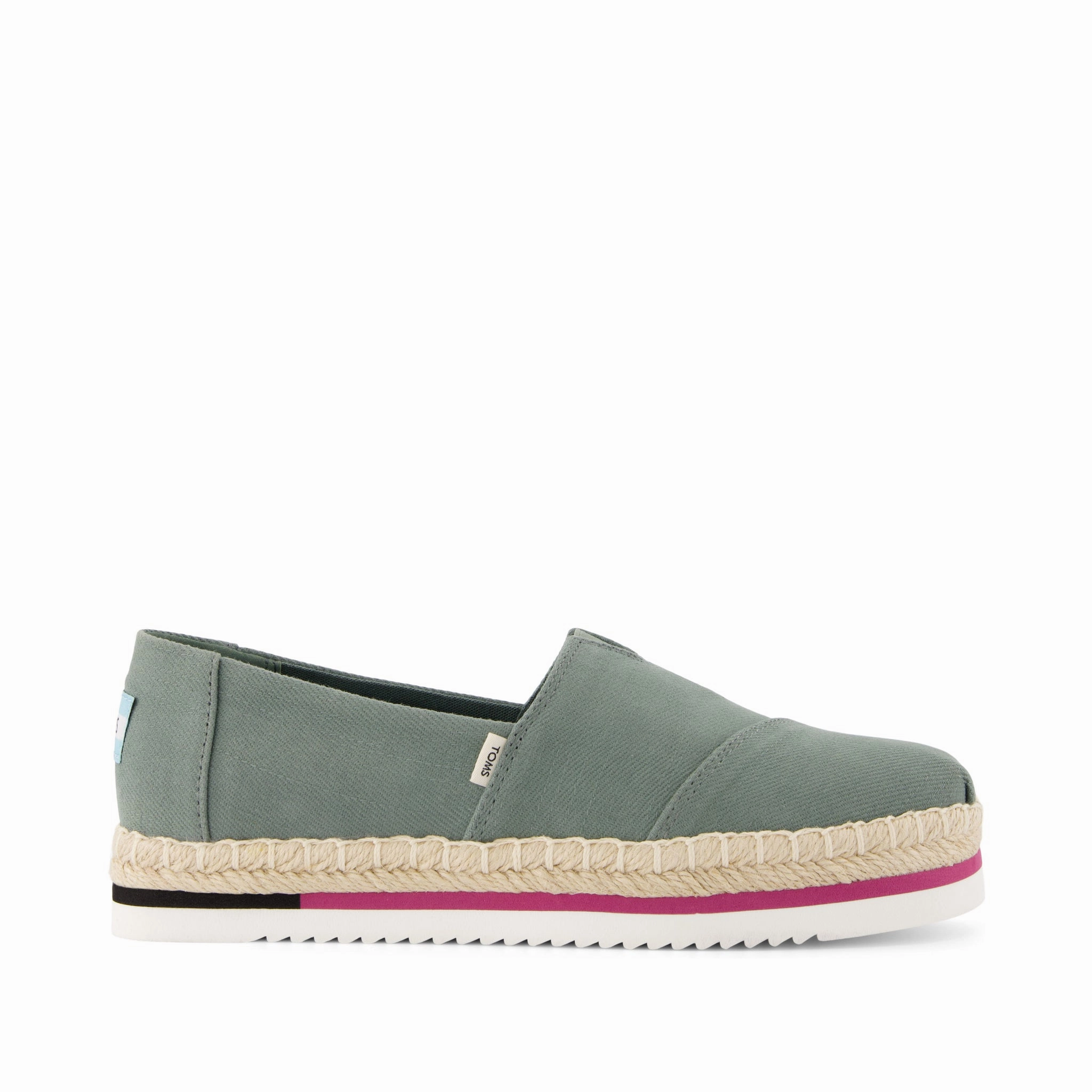 Color Play Beach Stroll Womens Alp Platform Rope Olive Espadrille