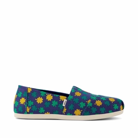 Womens Alpargata Blue Shimmer Clovers Espadrille Easy Height