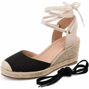 Womens Canvas Wedge Wedge Sandals City Friendly