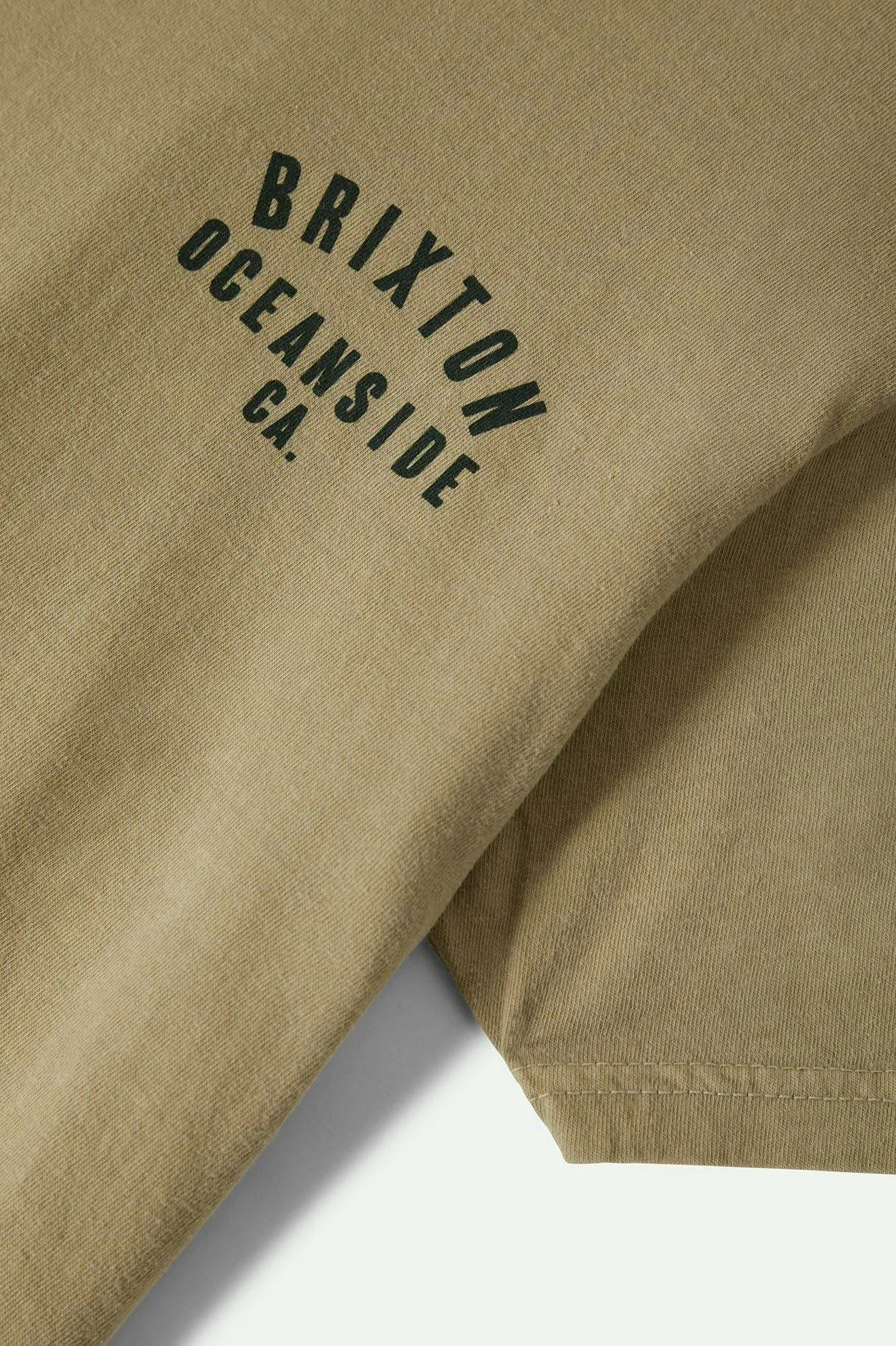 Round neck simplicity Woodburn Oceanside S/S Standard T-Shirt - Khaki/Dark Green