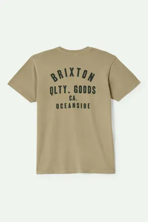 SeamlessSidePanels Woodburn Oceanside S/S Standard T-Shirt - Khaki/Dark Green