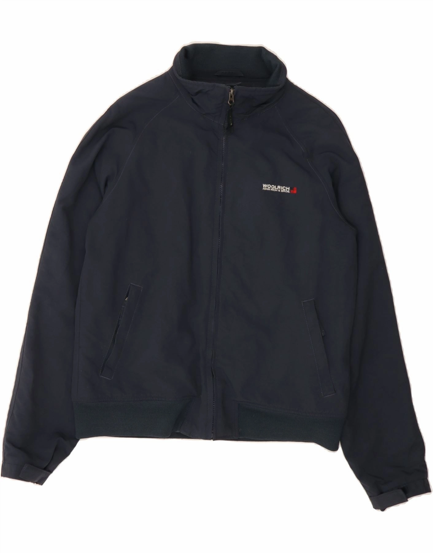 WOOLRICH Boys Bomber Jacket 13-14 Years Navy Blue short sleeved