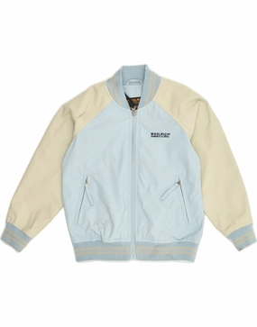 Polyfill Layer Integration Clean Edge WOOLRICH Boys Bomber Jacket 5-6 Years Blue Colourblock Polyester