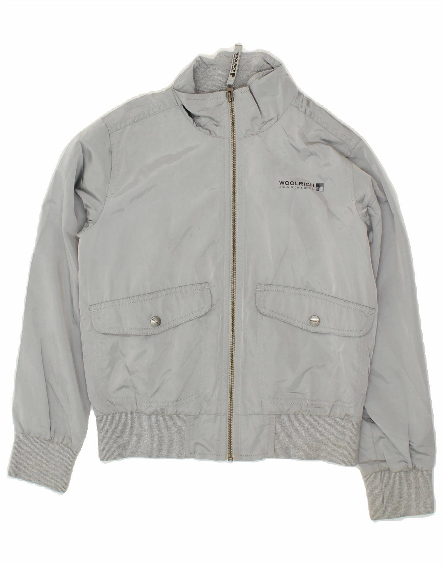 Short-sleeved Red WOOLRICH Boys Bomber Jacket 9-10 Years Grey Polyester