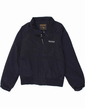 WOOLRICH Boys Graphic Bomber Jacket 9-10 Years Navy Blue City Explorer