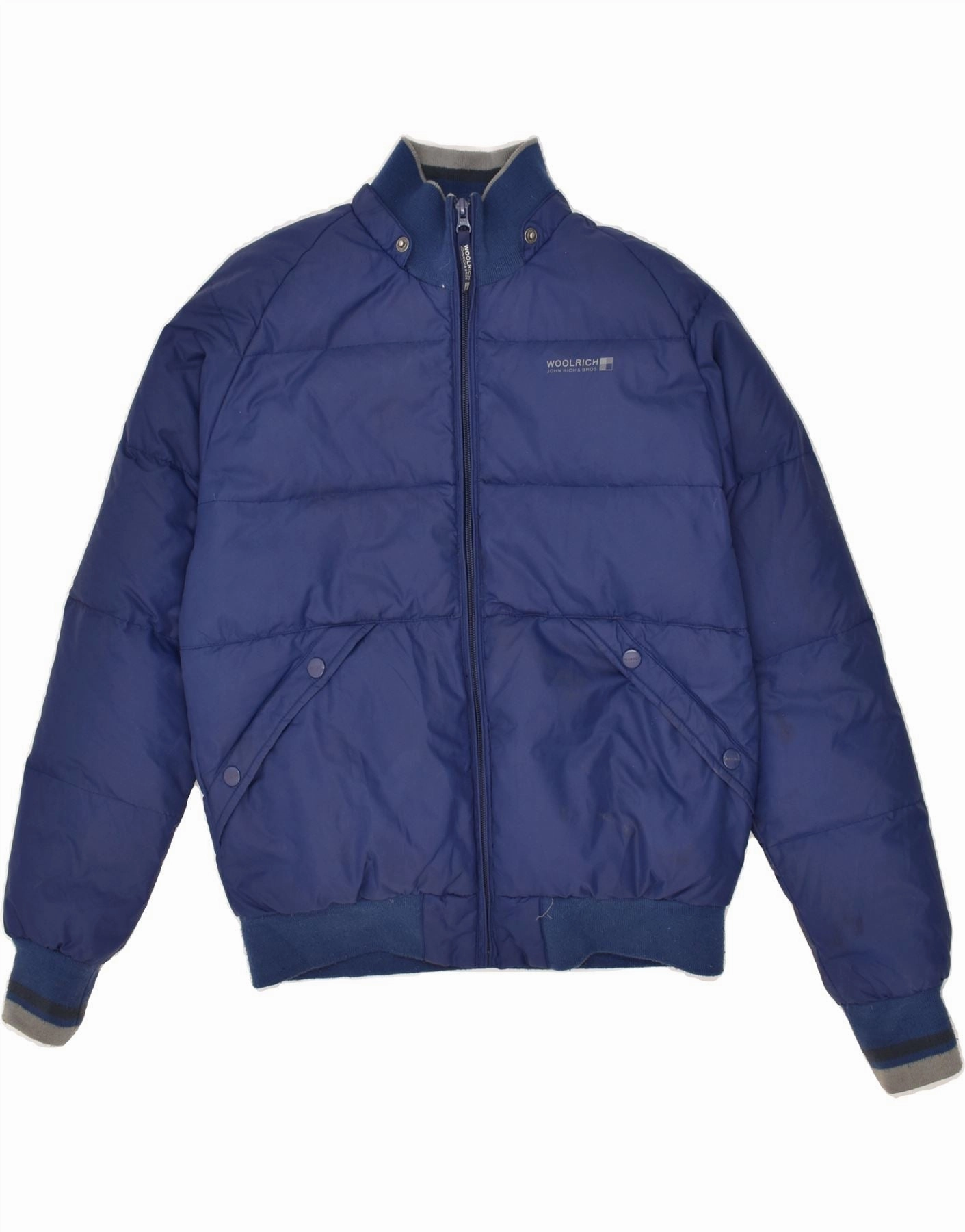 Layer Core Odor Resistant Finish WOOLRICH Boys Graphic Padded Jacket 11-12 Years Navy Blue Nylon