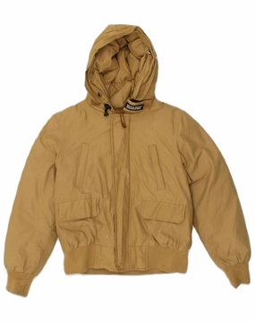 AntiStaticLining Performance Outerwear WOOLRICH Boys Hooded Bomber Padded Jacket 9-10 Years Brown