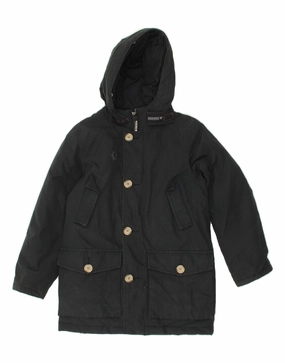 Contest Modern Fit WOOLRICH Boys Hooded Padded Coat 7-8 Years Navy Blue Nylon