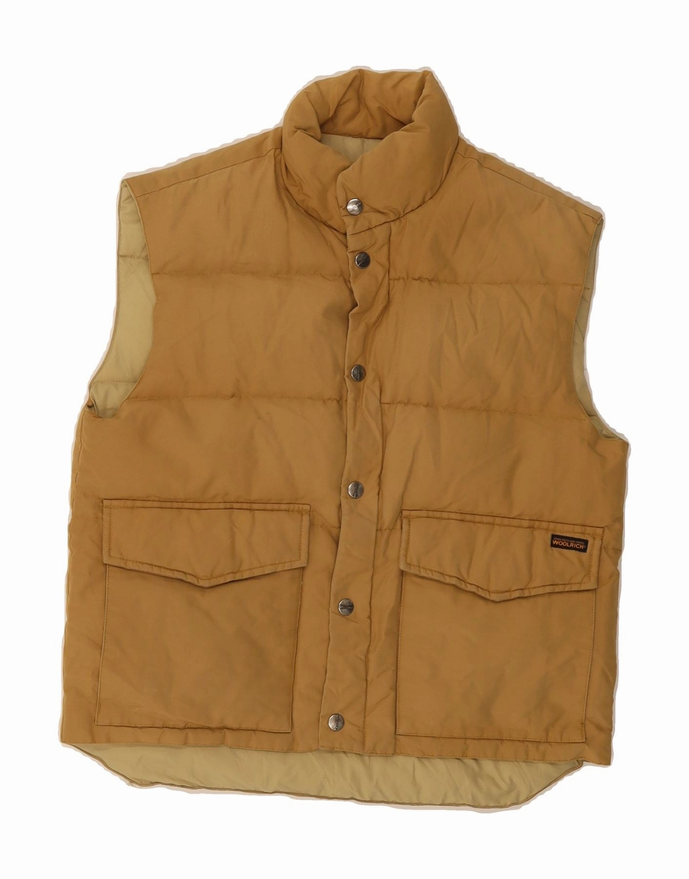 WOOLRICH Boys Padded Gilet 11-12 Years Beige Polyester suitable for modeling