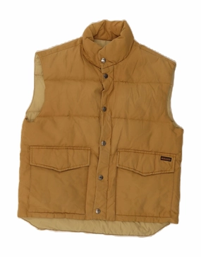 WOOLRICH Boys Padded Gilet 11-12 Years Beige Polyester suitable for modeling