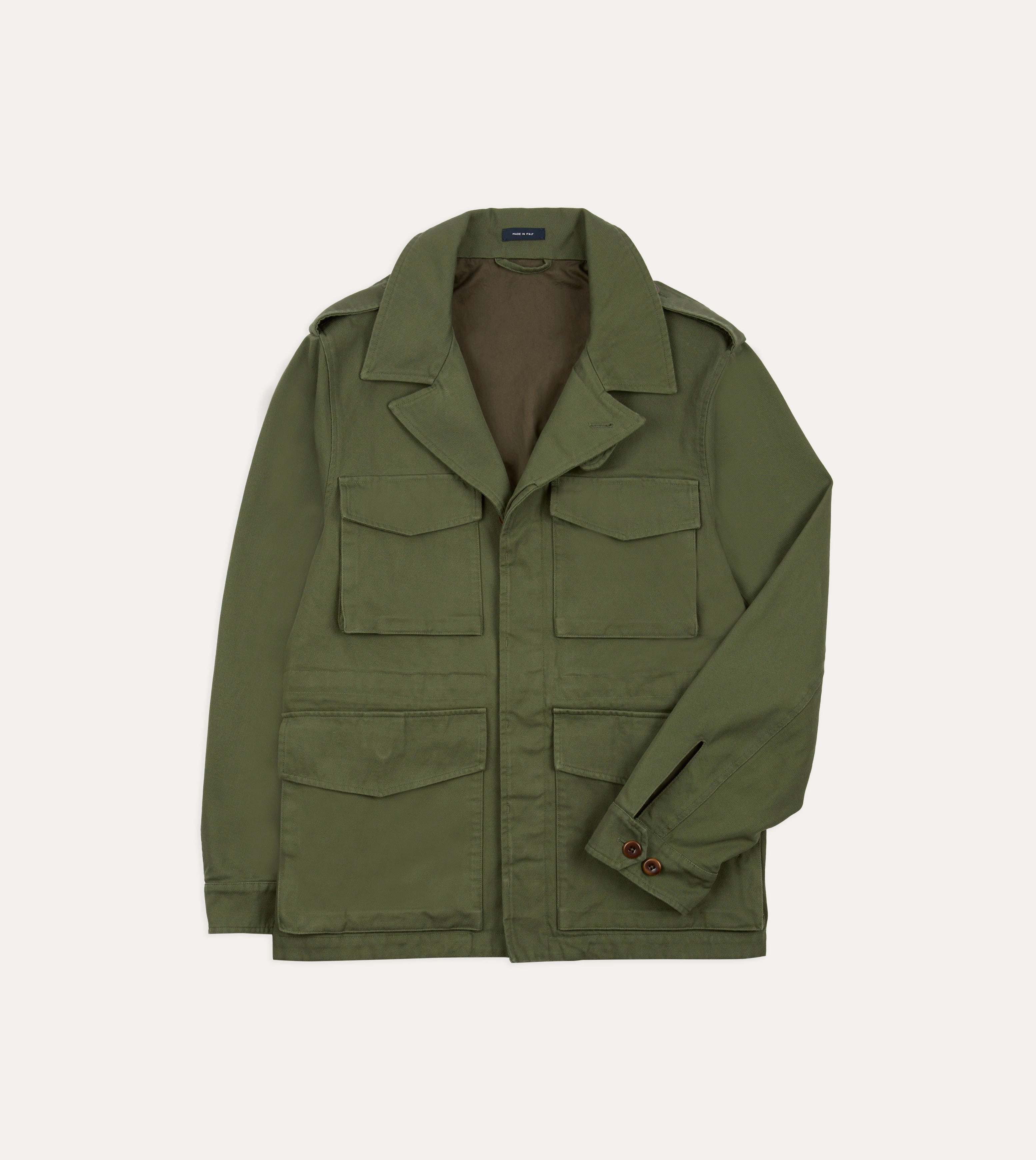 Olive Cotton D-43 Field Jacket Warm