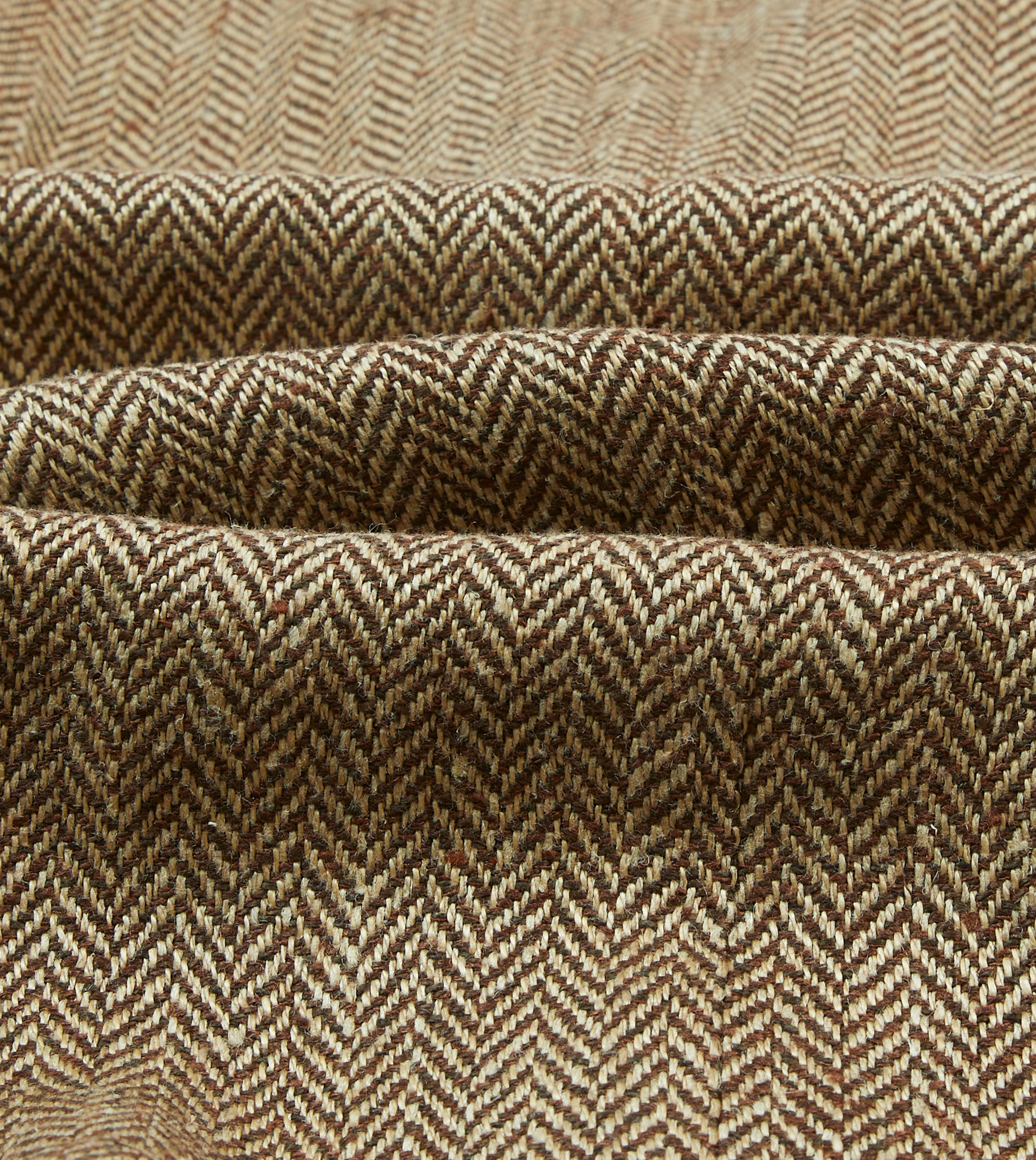 Brown Herringbone Linen-Silk Blazer Workday Essential