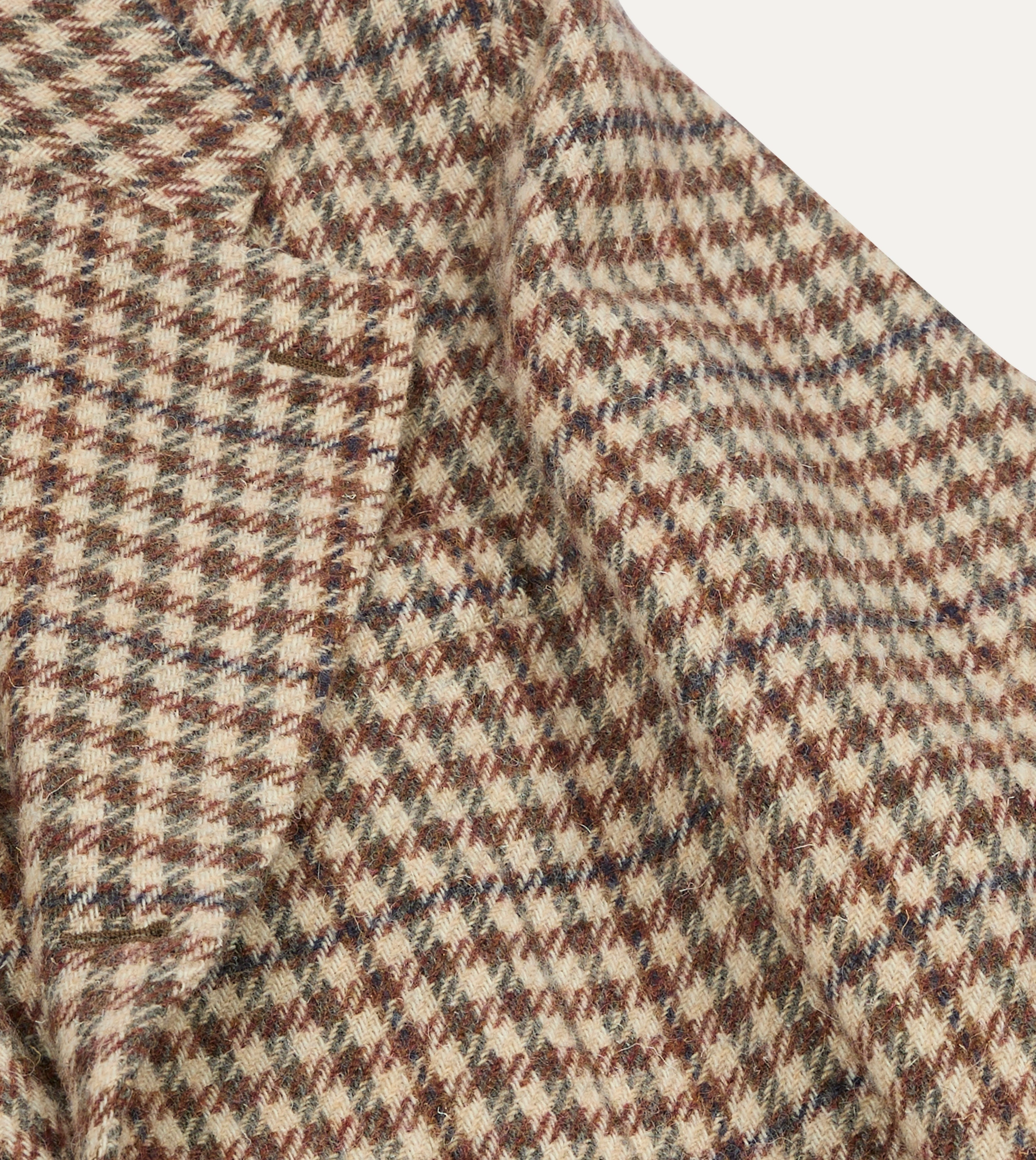 Custom Look Ecru Gun Club Check Tweed Blazer