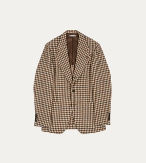 Ecru Gun Club Check Tweed Blazer Smart Comfort Fit Perfect Comfort Wear
