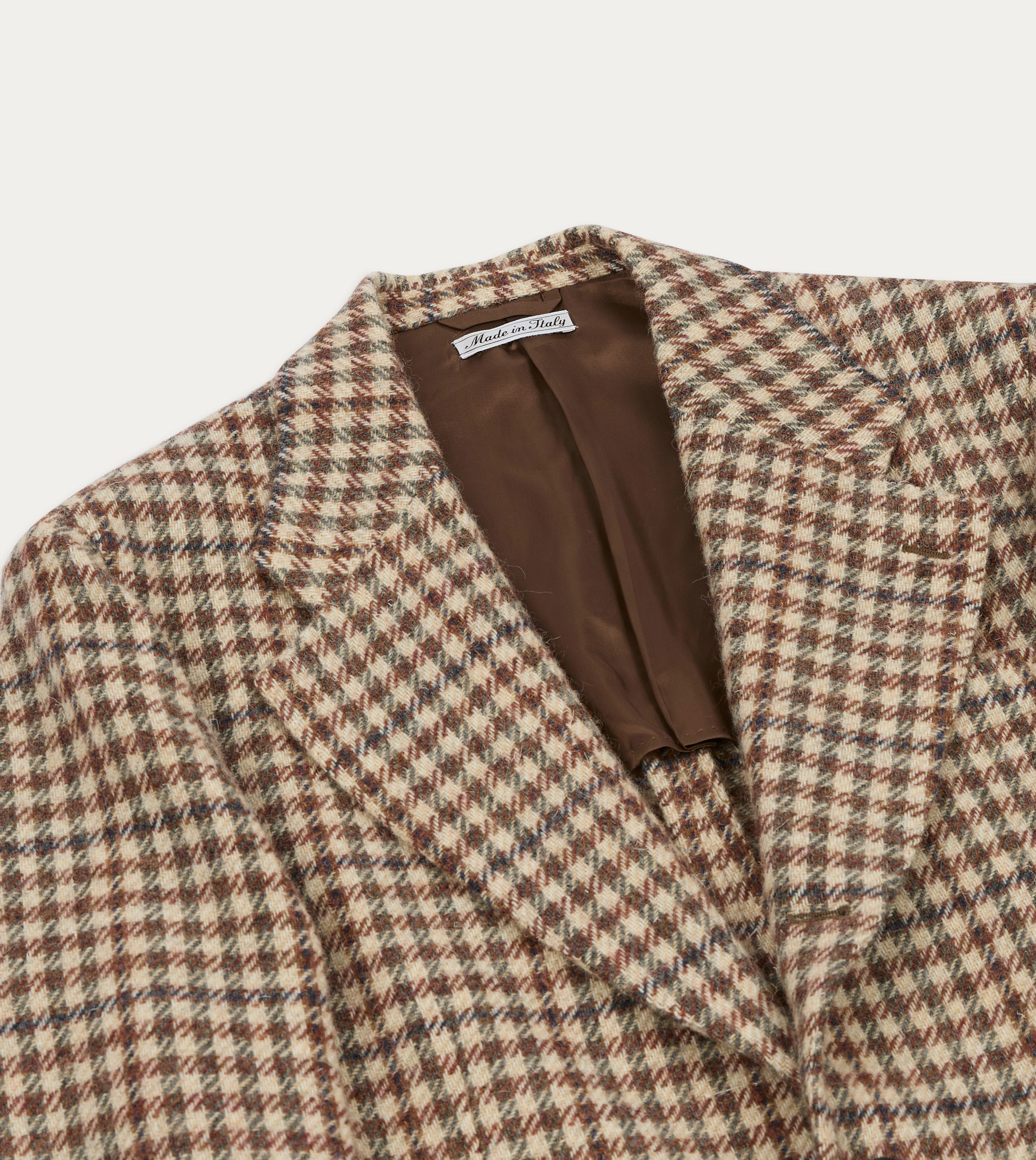 Ecru Gun Club Check Tweed Blazer Smart Tailored Tailored Fashion