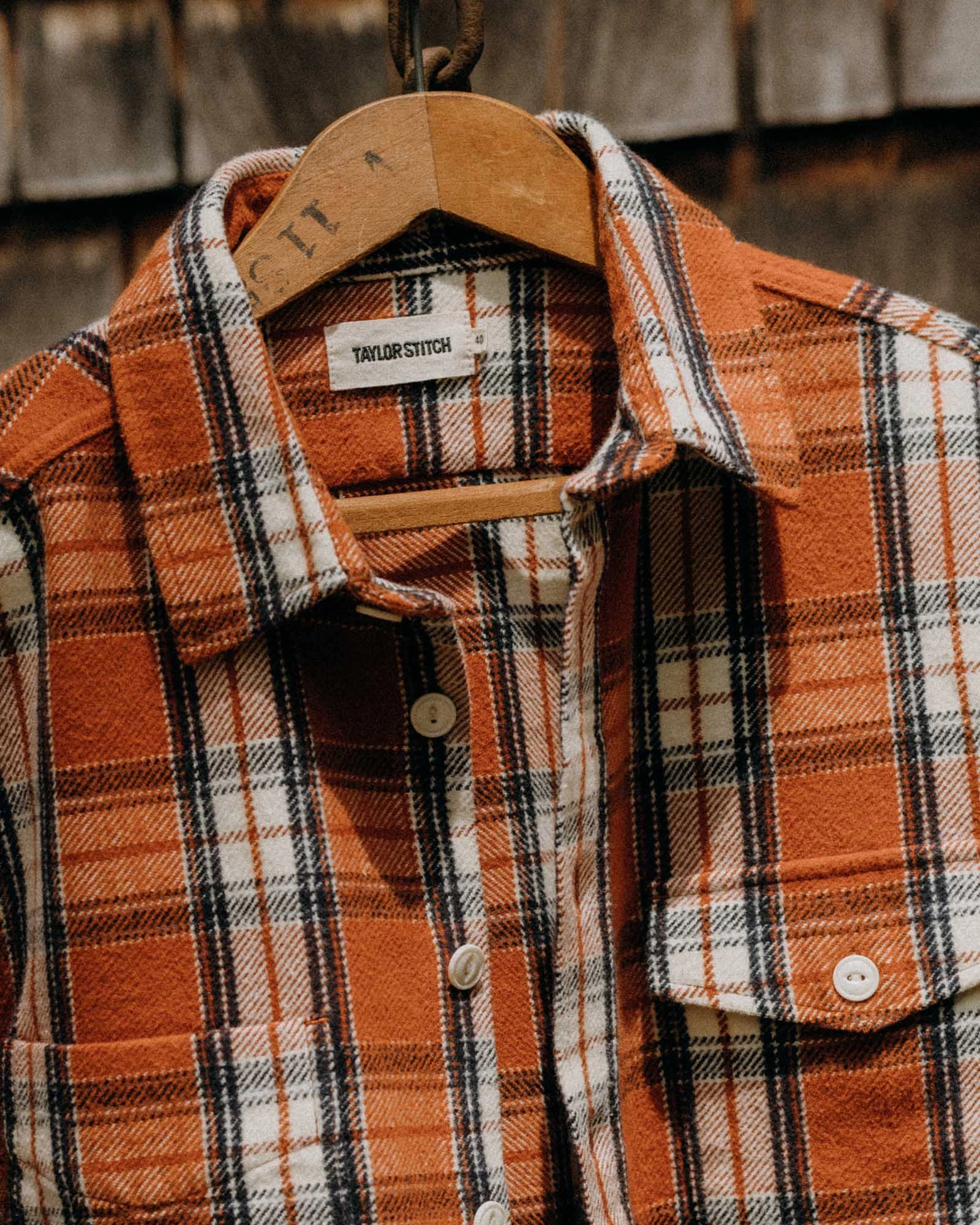 Casual Sophistication The Crater Shirt in Brick Plaid