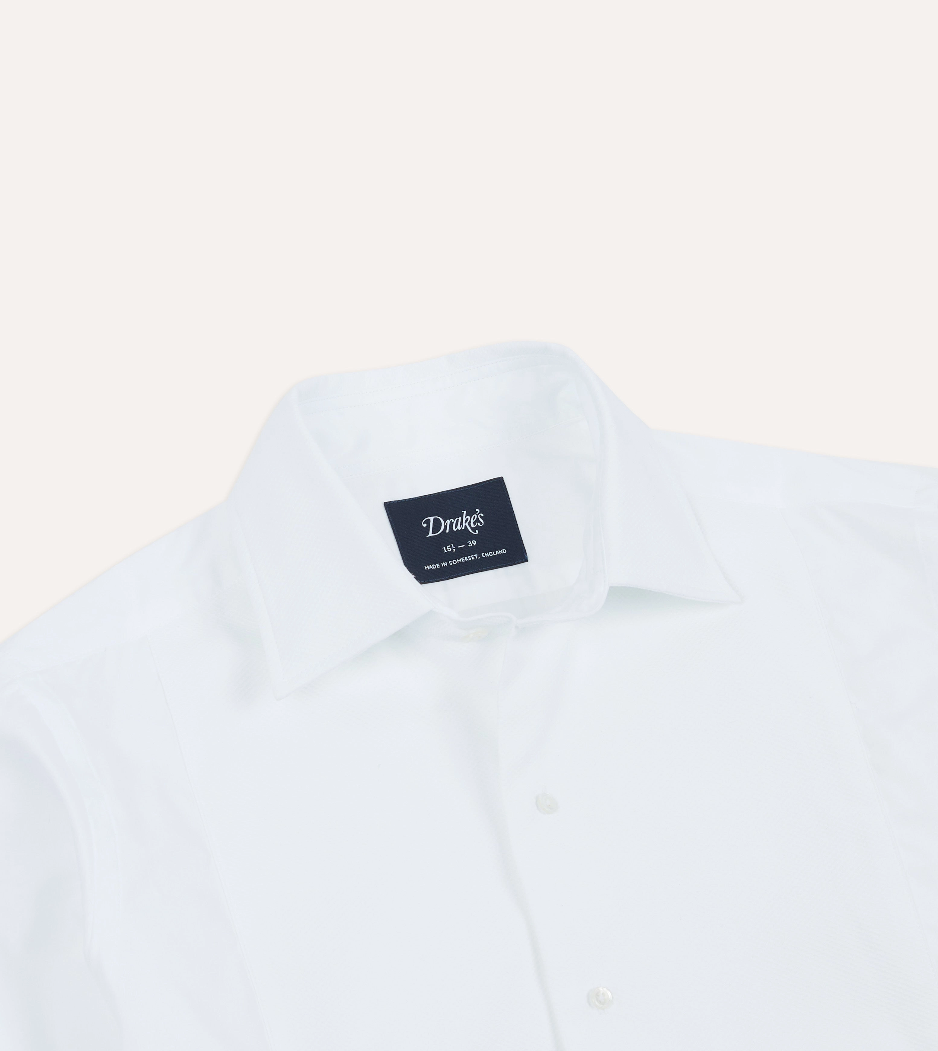 Tailored Cuffs Multipurpose Layering Fabric White Cotton Bib Front Dinner Shirt
